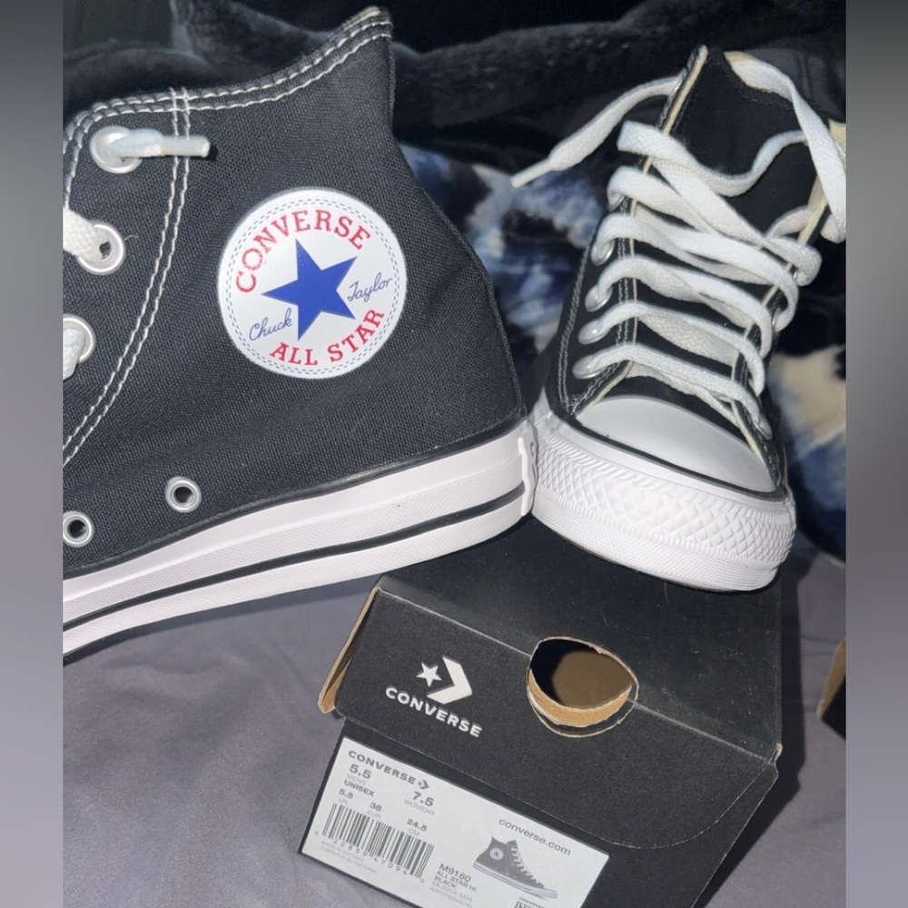 Converse Black and White High Top Sneakers